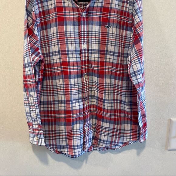 Vineyard vines plaid button closure shirt boys size 7 100% cotton - Picture 3 of 6